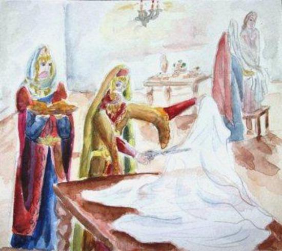 Для ведения переговоров с обеих сторон высылали специальных посредников &ndash; хнамахоск, векилнер. Во время этих переговоров назначался день свадьбы, определялось число гостей со стороны невесты, оговаривалось, сколько и какой ткани должна купить сторона жениха для свадебного наряда невесты, кройка и шитье которого обставлялись особым обрядом &ndash; шордзевек, шорктрел. Он совершался в торжественной обстановке в доме невесты, на него специально приглашали хорошую портниху, а также близких родственниц с обеих сторон.