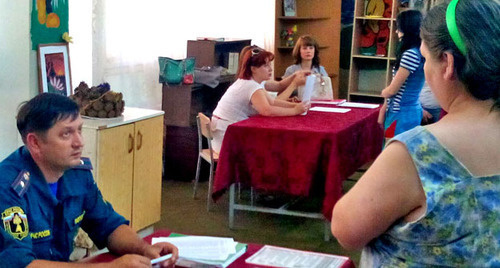 Размещение беженцев с Украины в санаторно-оздоровительном лагере "Астраханские зори. Астраханская область, 30 июня 2014 г. Фото Елены Гребенюк для "Кавказского узла" Размещение беженцев с Украины в санаторно-оздоровительном лагере "Астраханские зори. Астраханская область, 30 июня 2014 г. Фото Елены Гребенюк для "Кавказского узла"