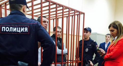 Обвиняемые в зале Басманного районного суда Москвы. Фото Юлии Буславской для "Кавказского узла" Обвиняемые в зале Басманного районного суда Москвы. Фото Юлии Буславской для "Кавказского узла"