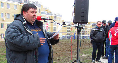 Алексей Ульянов - организатор митинга. Фото Вячеслава Ященко для "Кавказского узла" Алексей Ульянов - организатор митинга. Фото Вячеслава Ященко для "Кавказского узла"