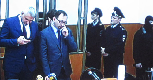 Второй день оглашения приговора Надежде Савченко, кадр с монитора видеотрансляции. 22 марта 2016 г. Фото Константина Волгина для "Кавказского узла" Второй день оглашения приговора Надежде Савченко, кадр с монитора видеотрансляции. 22 марта 2016 г. Фото Константина Волгина для "Кавказского узла"