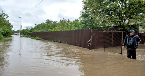 Подтопление в селе Левокумка Ставропольского края © Фото Антона Подгайко, Юга.ру
