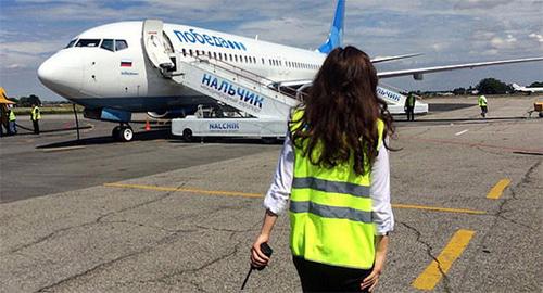 Самолйт компании "Победа" в аэропорту Нальчика. Фото http://nalchik-airport.ru/ob-ayeroporte/fotogalereya/ Самолйт компании "Победа" в аэропорту Нальчика. Фото http://nalchik-airport.ru/ob-ayeroporte/fotogalereya/