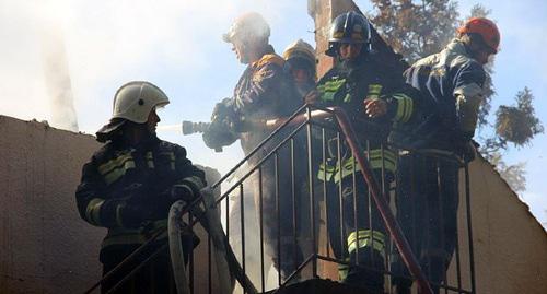 Ликвидация пожара. Фото пресс-службы ЮРПСО

