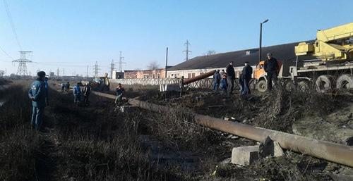 Восстановление газоснабжения. Фото: пресс-служба ГУ МЧС по Дагестану. Восстановление газоснабжения. Фото: пресс-служба ГУ МЧС по Дагестану.