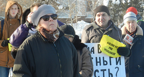 Участники митинга в Волгограде. 30 декабря 2018 г. Фото Татьяны Филимоновой для "Кавказского узла" Участники митинга в Волгограде. 30 декабря 2018 г. Фото Татьяны Филимоновой для "Кавказского узла"