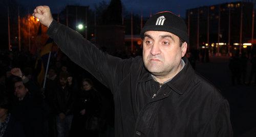 Участник митинга против территориальных уступок Азербайджану. Ереван, 26 февраля 2019 г. Фото Армине Мартиросян для "Кавказского узла" Участник митинга против территориальных уступок Азербайджану. Ереван, 26 февраля 2019 г. Фото Армине Мартиросян для "Кавказского узла"