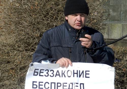 Константин Фельдшеров призвал полицию соблюдать закон. Волгоград, 3 марта 2019 года. Фото Татьяны Филимоновой для "Кавказского узла".