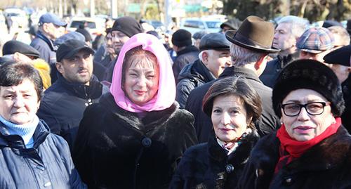 Митинг в годовщину депортации балкарцев. Нальчик, 8 марта 2019 г. Фото Людмилы Маратовой для "Кавказского узла" Митинг в годовщину депортации балкарцев. Нальчик, 8 марта 2019 г. Фото Людмилы Маратовой для "Кавказского узла"