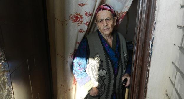 86-летняя жительница одной из квартир дома по ул. Рахинской. Волгоград, март 2019 года. Фото Татьяны Филимоновой для "Кавказского узла"