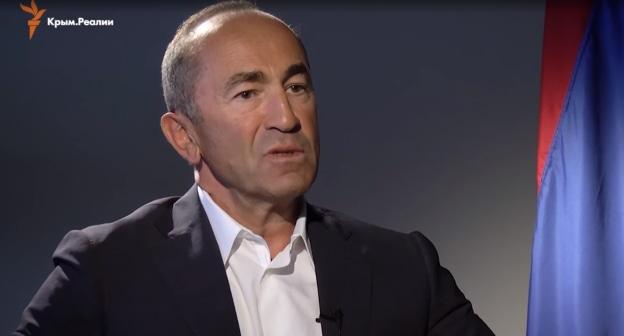 Роберт Кочарян. Фото: скриншот видео канала Крым Реалии, https://www.youtube.com/watch?time_continue=4&v=r34HQu-jLm4
