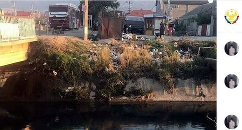 Скриншот фрагмента страницы в Instagram с сообщением о мусоре около водоема в Семендере. https://www.instagram.com/p/B0ITbLdnSV0/ Скриншот фрагмента страницы в Instagram с сообщением о мусоре около водоема в Семендере. https://www.instagram.com/p/B0ITbLdnSV0/