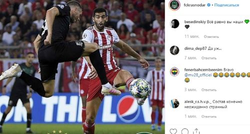 Скриншот страницы в социальной сети ФК "Краснодар", https://www.instagram.com/fckrasnodar/ Скриншот страницы в социальной сети ФК "Краснодар", https://www.instagram.com/fckrasnodar/