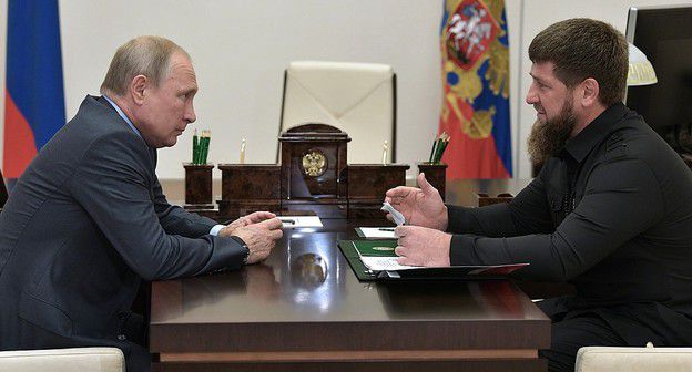 Встреча Владимира Путина с Рамзаном Кадыровым 31 августа 2019 года. Фото пресс-службы президента России: http://kremlin.ru/events/president/news/61415