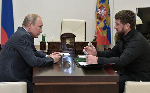 Встреча Владимира Путина с Рамзаном Кадыровым 31 августа 2019 года. Фото пресс-службы президента России: http://kremlin.ru/events/president/news/61415 Встреча Владимира Путина с Рамзаном Кадыровым 31 августа 2019 года. Фото пресс-службы президента России: http://kremlin.ru/events/president/news/61415