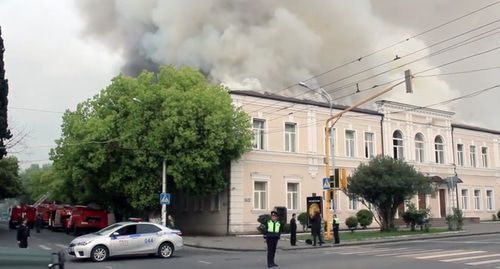 Стоп-кадр видео пожара в средней школе №2 Сухуме. МЧС Республики Абхазия. https://www.mchsra.info Стоп-кадр видео пожара в средней школе №2 Сухуме. МЧС Республики Абхазия. https://www.mchsra.info
