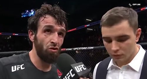 Забит Магомедшарипов (слева) во время интервью. Стоп-кадр видео канала YouTube "UFC Russia" https://www.youtube.com/watch?time_continue=55&v=RHhtOfb1uN0&feature=emb_logo Забит Магомедшарипов (слева) во время интервью. Стоп-кадр видео канала YouTube "UFC Russia" https://www.youtube.com/watch?time_continue=55&v=RHhtOfb1uN0&feature=emb_logo