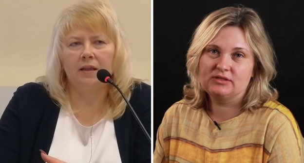 Марина Дубровина (слева) и Елена Милашина. Коллаж "Кавказского узла" из скриншотов видео: https://youtu.be/Tike0SC4rgw и https://youtu.be/GL0PmG9ZdGY