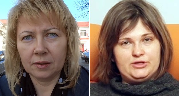 Марина Дубровина (слева) и Елена Милашина. Коллаж "Кавказского узла" из скриншотов видео:https://www.youtube.com/watch?time_continue=47&v=3AIL5pg1_hE&feature=emb_logo и https://www.youtube.com/watch?time_continue=37&v=hGC8NxXlk4A&feature=emb_logo