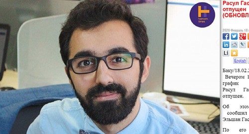 Расул Гасан. Скриншот со страницы Turan News Agency http://www.turan.az/ext/news/2020/2/free/Social/ru/87390.htm Расул Гасан. Скриншот со страницы Turan News Agency http://www.turan.az/ext/news/2020/2/free/Social/ru/87390.htm