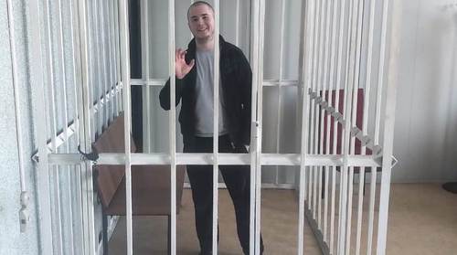 Аскер (полное имя - Аскербий) Хамуков на заседании Хорошевского райсуда Москвы, 23 марта 2020 года. Фото Рамзана Узуева. Аскер (полное имя - Аскербий) Хамуков на заседании Хорошевского райсуда Москвы, 23 марта 2020 года. Фото Рамзана Узуева.