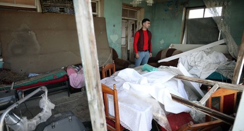 Последствия обстрелов в азербайджанском селе Шихарх. 17.10.2020.Фото Азиза Каримова для "Кавказского узла" Последствия обстрелов в азербайджанском селе Шихарх. 17.10.2020.Фото Азиза Каримова для "Кавказского узла"