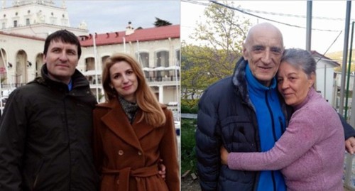 Вячеслав Попов с супругой Юлией/Николай Кузичкин с супругой Ольгой. Коллаж "Кавказского узла". Фото из семейных архивов предоставлены "Кавказскому узлу" родными верующих. Вячеслав Попов с супругой Юлией/Николай Кузичкин с супругой Ольгой. Коллаж "Кавказского узла". Фото из семейных архивов предоставлены "Кавказскому узлу" родными верующих.