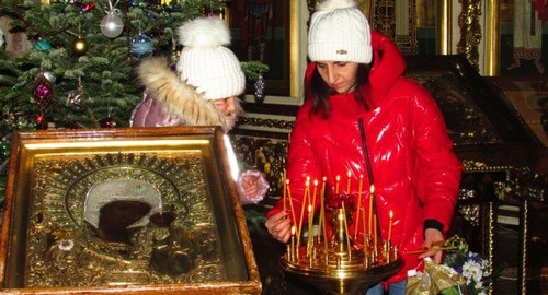 Рождественская служба в Казанском соборе Волгограда, 6 января 2021 года. Фото Вячеслава Ященко для "Кавказского узла".