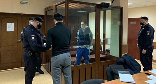 Сайд-Мухаммад Джумаев в зале суда. Фото: пресс-служба Пресненского суда Сайд-Мухаммад Джумаев в зале суда. Фото: пресс-служба Пресненского суда