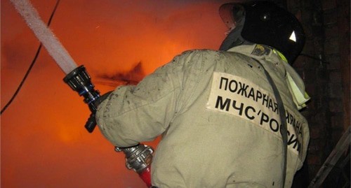 Ликвидация возгорания. Фото: ГУ МЧС России Ликвидация возгорания. Фото: ГУ МЧС России