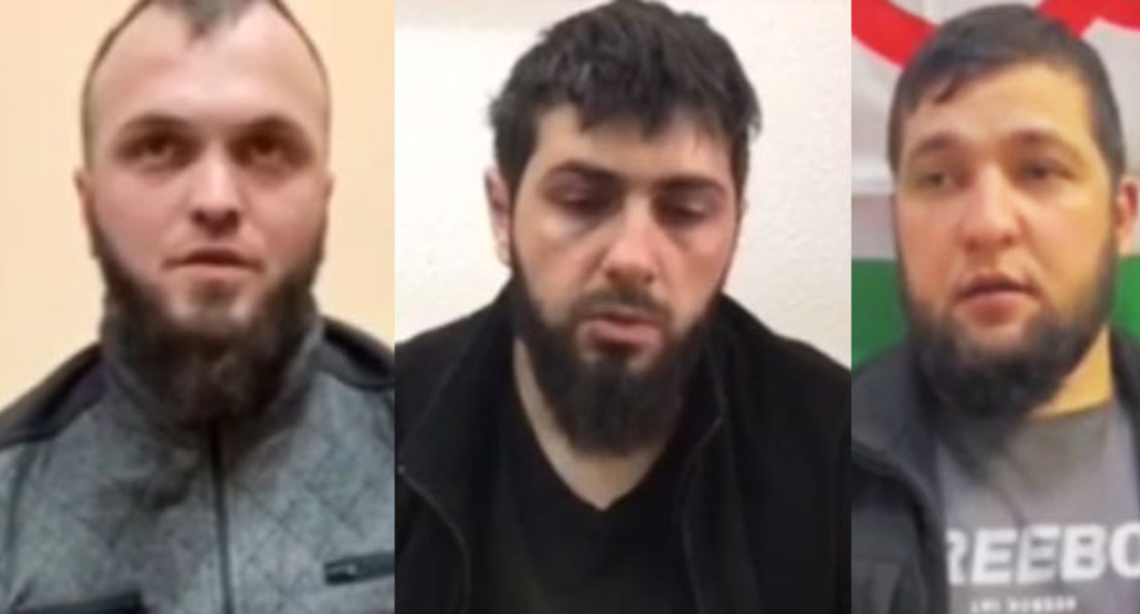 Участники драки в Магасе. Коллаж "Кавказского узла" Cкриншот видео https://t.me/fortangaorg/12252 Участники драки в Магасе. Коллаж "Кавказского узла" Cкриншот видео https://t.me/fortangaorg/12252