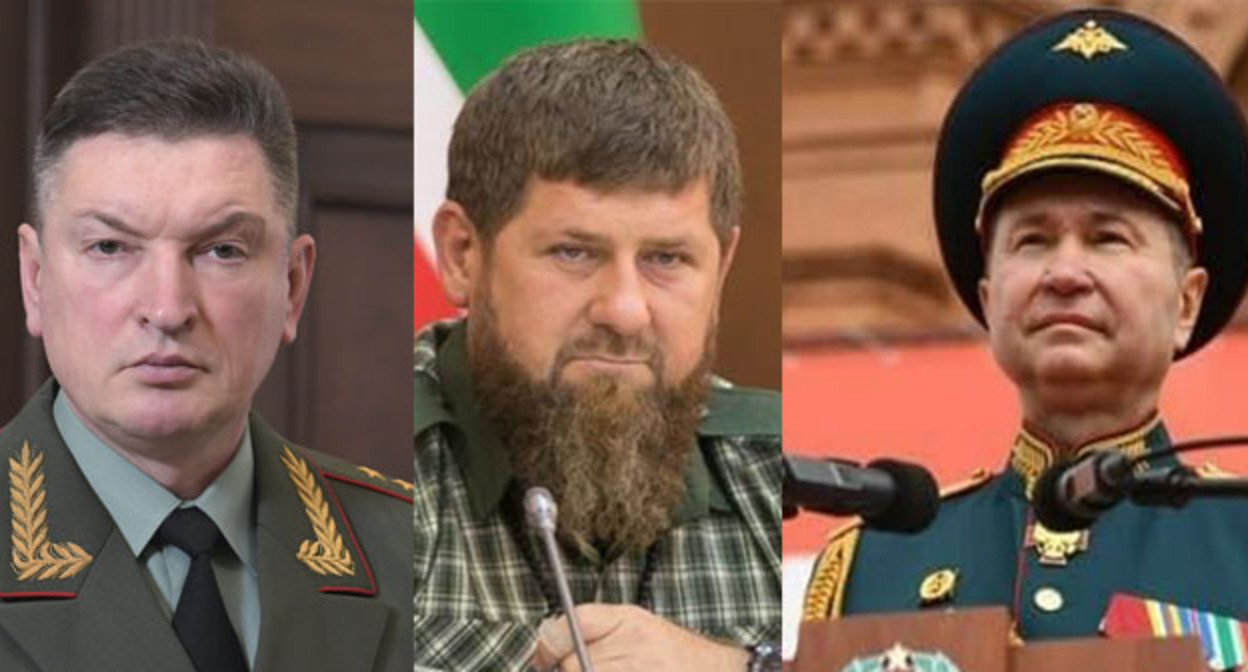 Александр Лапин, Рамзан Кадыров, Андрей Мордвичев (слева направо). Коллаж "Кавказского узла". Фото: Денис Аверин https://ru.wikipedia.org, Грозный Информ, https://memoryon.net Александр Лапин, Рамзан Кадыров, Андрей Мордвичев (слева направо). Коллаж "Кавказского узла". Фото: Денис Аверин https://ru.wikipedia.org, Грозный Информ, https://memoryon.net