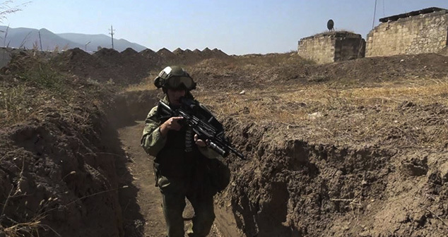 На линии соприкосновения в Нагорном Карабахе. Фото: https://function.mil.ru На линии соприкосновения в Нагорном Карабахе. Фото: https://function.mil.ru