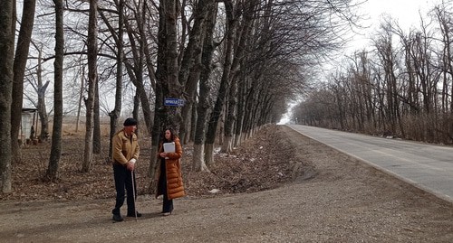 Въезд в СНТ "Ягодка", где Сергея Сопнева сбила машина. Фото корреспондента "Кавказского узла"