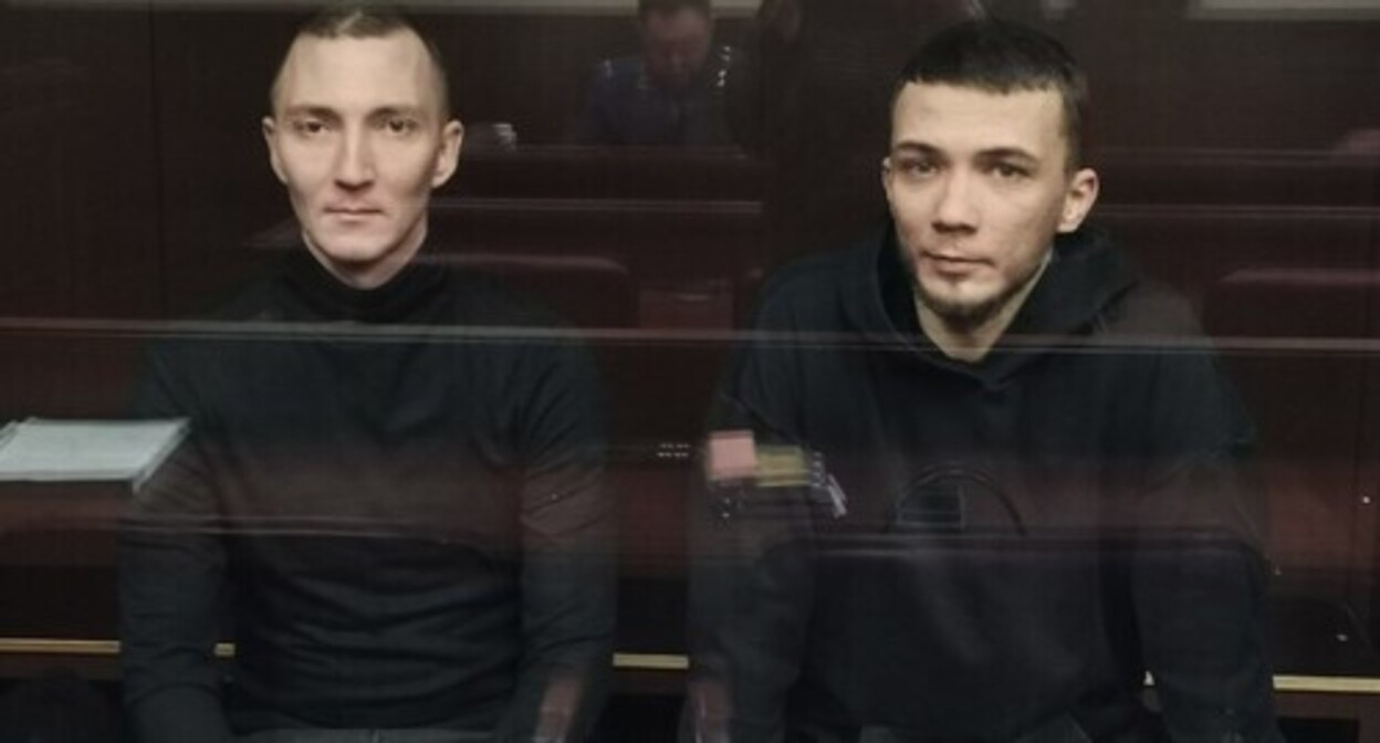Борис Гончаренко (слева) и Богдан Абдурахманов. Скриншот фото "Зона солидарности" от 26.06.24, https://t.me/solidarity_zone/2707
