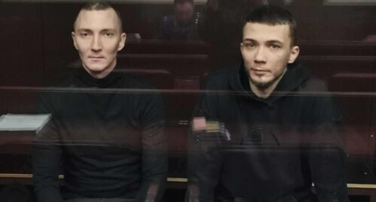 Борис Гончаренко (слева) и Богдан Абдурахманов. Скриншот фото "Зона солидарности" от 26.06.24, https://t.me/solidarity_zone/2707