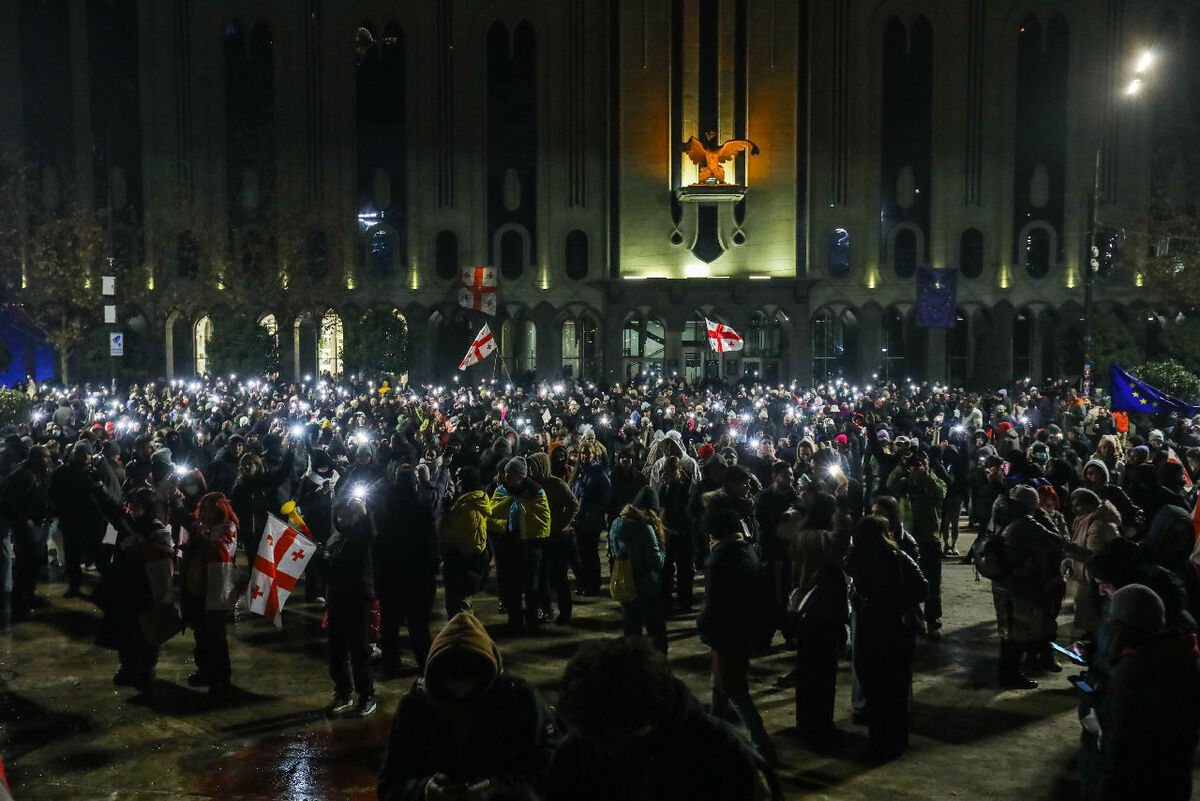 Участники акции протеста в Тбилиси. Декабрь 2024 г. Фото Азиза Каримова для "Кавказского узла"