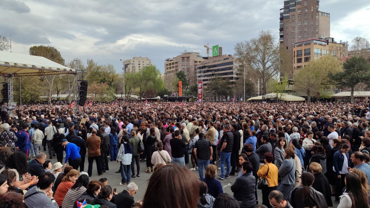 Акция протеста карабахских беженцев в Ереване. 29 марта 2025 года. Фото Алвард Григорян для "Кавказского узла"