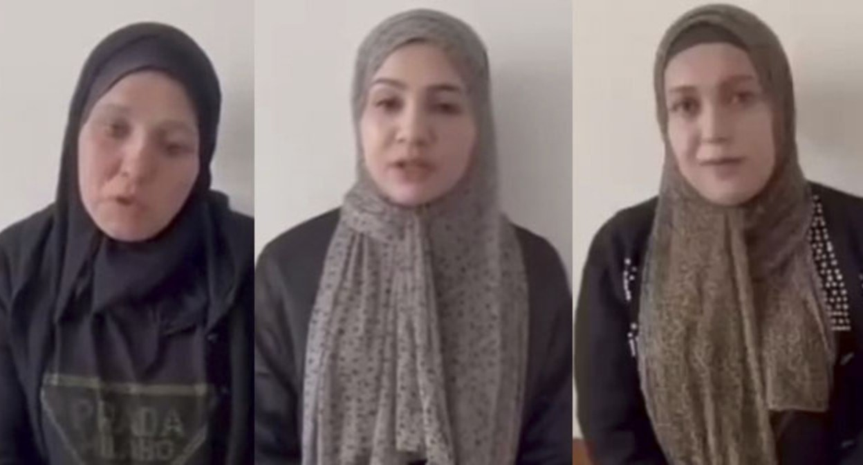 Жительницы Ставрополья извинились за попрошайничество в Назрани. 1 апреля 2025 г. Скриншот видео t.me/serdalo_ingushetii/54970 принадлежит компании Meta деятельность которой запрещена в России