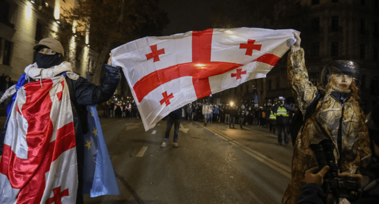 Участники протестов в Тбилиси. Фото Азиза Каримова для "Кавказского узла".