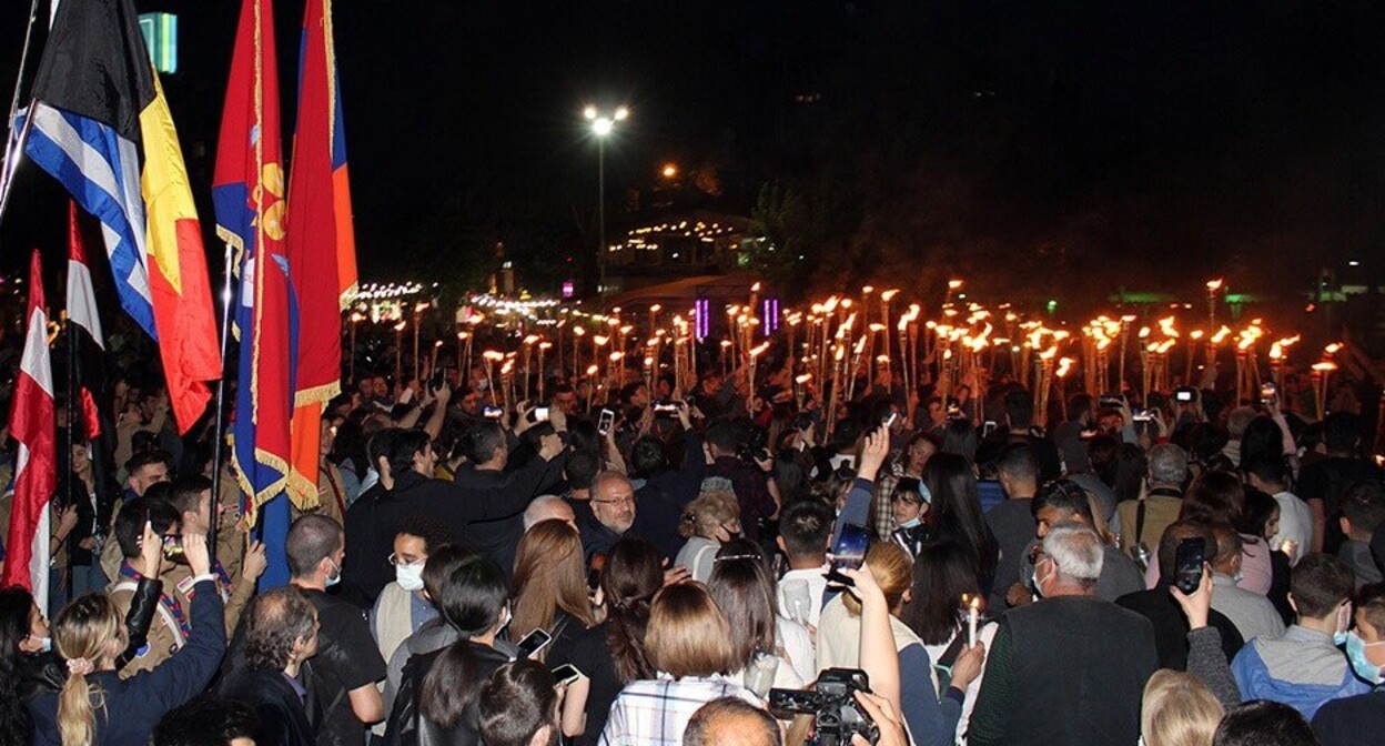 Факельное шествие памяти жертв геноцида, Ереван, 2022 год. Фото Армине Мартиросян для "Кавказского узла"