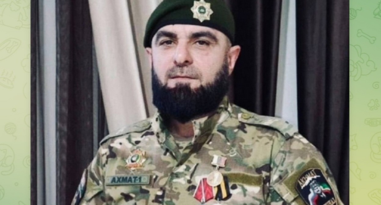 Бувайсар Умханов. Скриншот публикации в телеграм-канале Апти Алаудинова https://t.me/AptiAlaudinovAKHMAT/10101