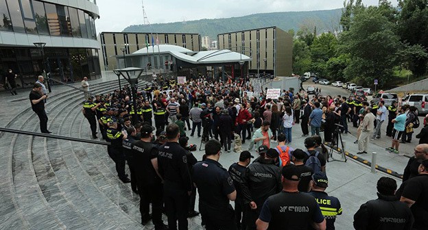 Участники протестов в Чиатуре. 29 апреля 2025 гола. Фото: "Новости Грузии" https://www.newsgeorgia.ge/
