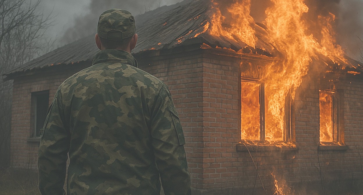 Военный на СВО. Иллюстрация создана "Кавказским узлом" с помощью ИИ в программе Copilot