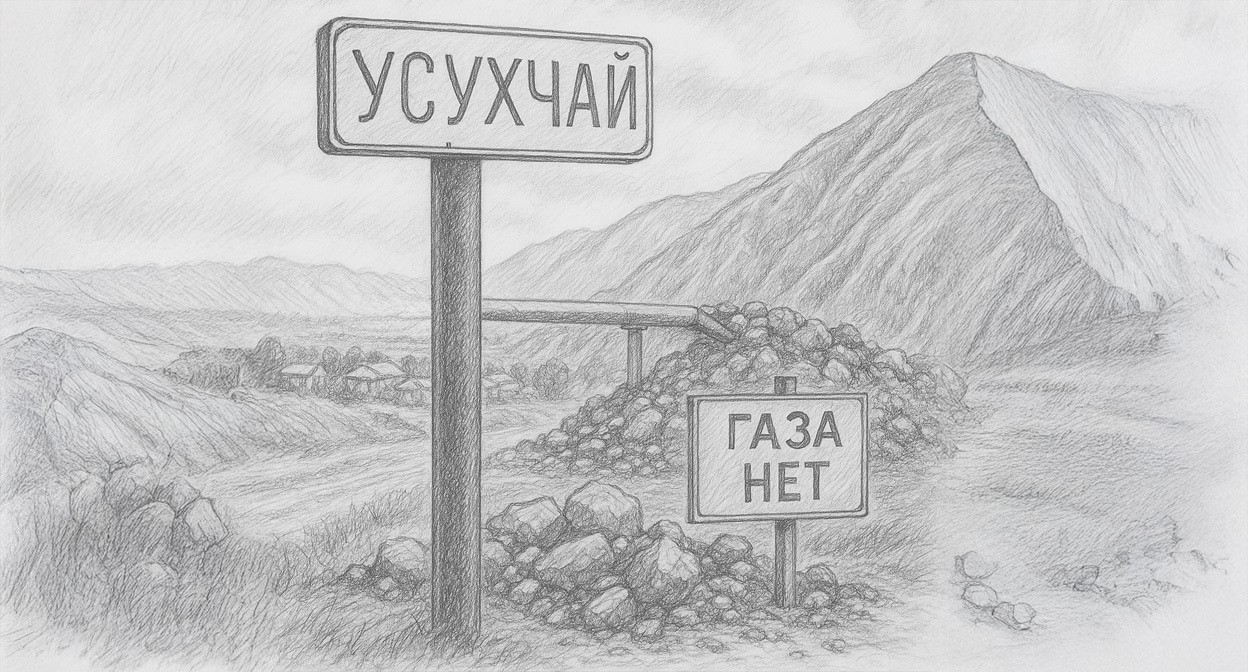 Село Усухчай. Иллюстрация создана "Кавказским узлом" с помощью ИИ в программе Copilot