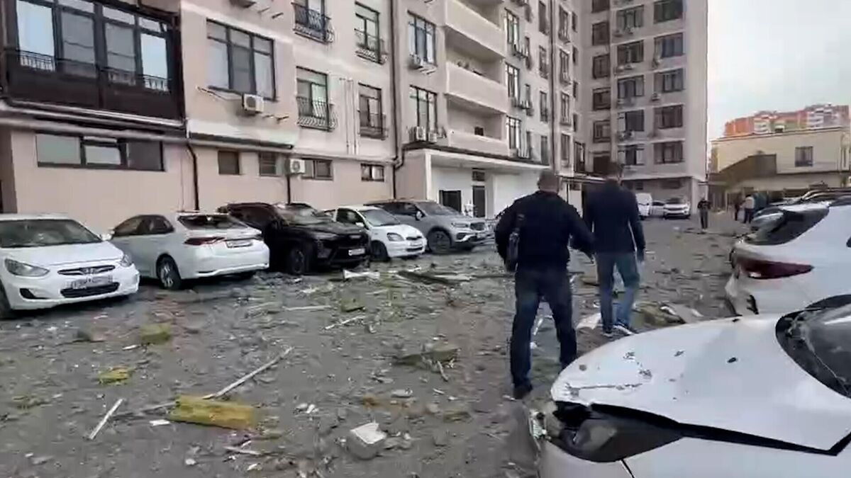 Последствия атаки беспилотников на Новороссийск. 3 мая 2025 г. Скриншот видео https://ria.ru/20250503/novorossijsk-2014757303.html