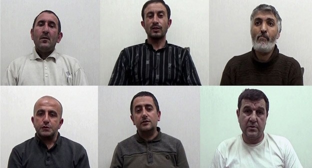 Обвиняемые в попытке насильственного захвата власти. Кадр видео МВД Азербайджана https://www.facebook.com/polisazerbaycan/videos/6087196501367174