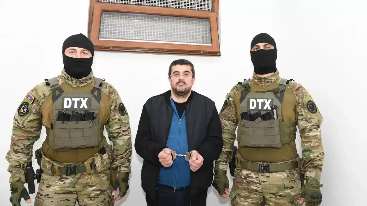 Араик Арутюнян после ареста в 2003 году. Фото: Служба государственной безопасности Азербайджана