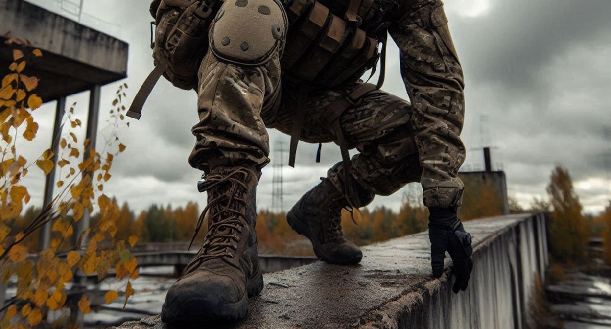 Военный на СВО. Иллюстрация создана «Кавказским узлом» с помощью ИИ в программе Copilot
