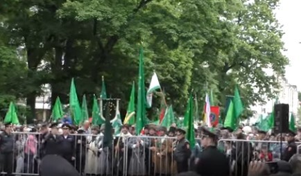 Памятное мероприятие в годовщину Кавказской войны. Нальчик, 22 мая 2025 года. Стоп-кадр видео "Кавказского узла".